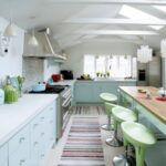 Moderne Küchen : 10 Kuchenplanung Fehler Vermeiden Kueche Mintgruene Fronten Dachbalken Barhocker Gruen Bunter Laeufer Küchenfronten reinigen und pflegen