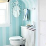 Fliesen & Farben : Badezimmer Farbkonzept Badezimmer Streichen Blau Gestreif Teoder Streifen Tapetein Badezimmer Farbkonzept