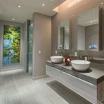 Badezimmer Design : Bodenebene Dusche Nachrüsten Badezimmer Streichen Statt Fliesen Modern Einrichtung Grau Wand Bodenebene Dusche Nachrüsten