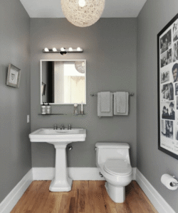 Badezimmer Style: Freistehende Badewanne Im Kleinen Bad Badezimmer Streichen Grau Gestalten Wandfarbe Im Modernen Eleganten Badezimmer Trends 2027