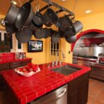 Fliesen & Farben : Küche Mit Kochinsel Planen Brown Orange Wall Red Sink Faucet Cabinet Kitchen Island Wooden Fugen Im Bad Erneuern Fliesen & Farben : Küche Mit Kochinsel Planen Brown Orange Wall Red Sink Faucet Cabinet Kitchen Island Wooden Fugen Im Bad Erneuern
