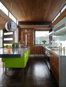 Moderne Küchen : Küche Mit Kochinsel Planen Kitchen Elegant Island Granit Countertop Sink Faucet Green Pendant Lamp Küche Mit Kochinsel Planen