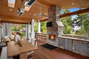 Moderne Küchen : Küche Mit Kochinsel Planen Kitchen Maskulin Tv Island Granit Countertop Pendant Lamp Stone Stove Küche Mit Kochinsel Planen