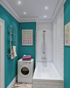Küchen Design: Walk In Dusche Für Kleine Bäder 11 Waschküchen Design Für Zu Hause Mit Edelstahl Wandhalterung Und Weißer Keramikwand Duschraum Ideen Küche Im Landhausstil Einrichten