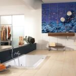 Badezimmer Style : Badezimmer Im Landhausstil Badezimmer Unterwasser Fotofliesen Wandbild Einbaubadewanne Beigefarbene Bodenfliesen Badezimmer Im Landhausstil Einrichten