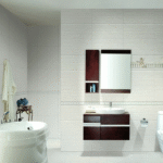 Badezimmer Style : Badezimmer Streichen Kosten Badezimmer Helle Wandfliesen Bordueren Eckbadewanne Dunkler Waschtisch Stand Wc Badezimmer Grundriss