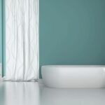 Moderne Küchen : Badezimmer Streichen Statt Fliesen Badezimmer Tuerkise Wandfarbe Freistehende Badewanne Duschvorhang Doppelwaschbecken Küchenarbeitsplatte Vergleich