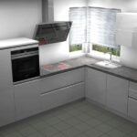Moderne Küchen : Fehlerhafte Kuchenplanung Kueche 3d Planung L Form Graue Hochglanzfronten Schraegessenhaube Eckfenster Kleine Küche Modern Einrichten