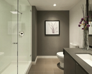 Küchenfronten : Freistehende Badewanne Im Kleinen Bad Badezimmer Graue Akzentwand Duschkabine Glastuer Hellbraune Bodenfliesen Kuchenfronten Reinigen Und Pflegen Küchenfronten: Freistehende Badewanne Im Kleinen Bad Badezimmer Graue Akzentwand Duschkabine Glastuer Hellbraune Bodenfliesen Kuchenfronten Reinigen Und Pflegen