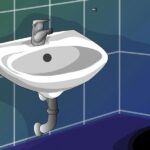 Badezimmer Style : Fugen Im Bad Erneuern Illustration Waschbecken Gruenblaue Fliesen Wasserflecken Wand Kleines Badezimmer Mit Dusche Modern Gestalten