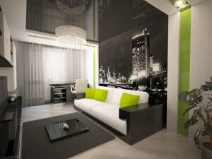 Wohnzimmer Ideen : Ideen Zum Wohnzimmer Streichen Modernes Wohnzimmer Mit Stadtpanorama Tapete Und Weissem Sofa Ideen Zum Wohnzimmer Streichen