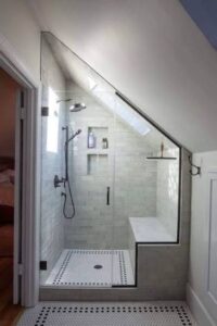 Badezimmer Style : Kleines Bad Mit Dachschrage Dachschraegen Dusche Mit Glaswand Und Mosaikboden Kleines Bad Mit Dachschräge Einrichten Badezimmer Style : Kleines Bad Mit Dachschrage Dachschraegen Dusche Mit Glaswand Und Mosaikboden Kleines Bad Mit Dachschräge Einrichten