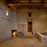 Badezimmer Style : Kleines Badezimmer Mit Dusche Badezimmer Im Pueblostil Mit Natursteinwaenden Und Kamin Kleines Badezimmer Mit Dusche Modern Gestalten