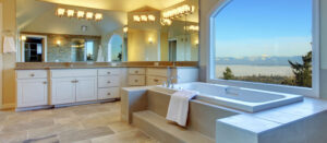 Badezimmer Style : Kleines Badezimmer Mit Dusche Badezimmer Mit Panoramafenster Und Eingelassener Badewanne Kleines Badezimmer Mit Dusche Modern Gestalten