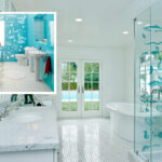 Badezimmer Style : Kleines Badezimmer Mit Dusche Maritimes Badezimmer Mit Tuerkisfarbenen Fischmotiven Und Glasdusche Kleines Badezimmer Mit Dusche Modern Gestalten