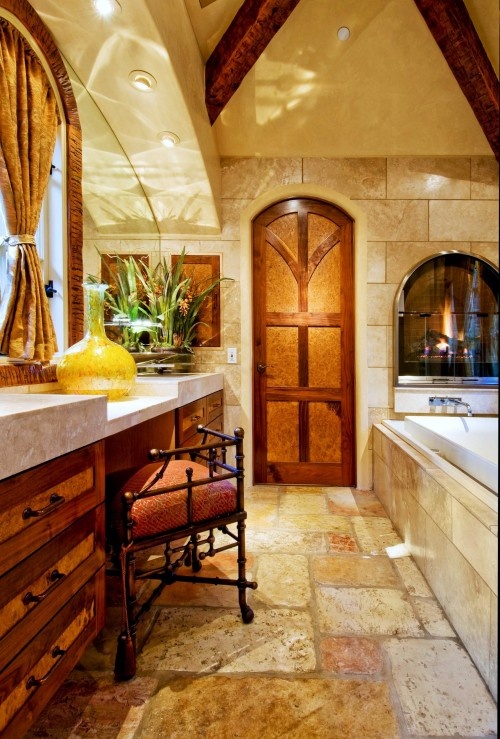 Badezimmer Style : Kleines Gaste Wc Modern Gestalten Mediterranes Badezimmer Mit Natursteinboden Und Holztuer Kleines Gäste-WC Modern Gestalten Badezimmer Style : Kleines Gaste Wc Modern Gestalten Mediterranes Badezimmer Mit Natursteinboden Und Holztuer Kleines Gäste-WC Modern Gestalten