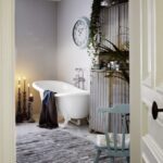 Badezimmer Style : Kleines Gaste Wc Modern Gestalten Shabby Chic Badezimmer Mit Freistehender Badewanne Und Kerzen Kleines Gäste-WC Modern Gestalten