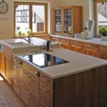 Moderne Küchen : Kuche Ohne Oberschranke Landhauskueche Mit Eichenholzinsel Und Sprossenfenstern Küche Ohne Oberschränke