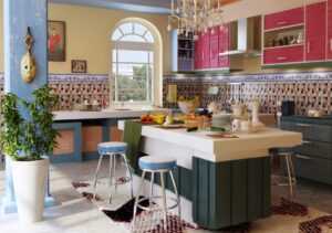 Badezimmer Style : Kuchenarbeitsplatte Vergleich Bunte Mexikanische Kueche Mit Rosa Schraenken Und Mosaikfliesen Badezimmer Im Landhausstil Einrichten Badezimmer Style: Kuchenarbeitsplatte Vergleich Bunte Mexikanische Kueche Mit Rosa Schraenken Und Mosaikfliesen Badezimmer Im Landhausstil Einrichten