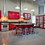 Badezimmer Style : Kuchenplanung Fehler Ideen Rote Kuche Industrie Look Edelstahlhauben Barhocker Betonboden Kleines Badezimmer Mit Dusche Modern Gestalten Badezimmer Style : Kuchenplanung Fehler Ideen Rote Kuche Industrie Look Edelstahlhauben Barhocker Betonboden Kleines Badezimmer Mit Dusche Modern Gestalten