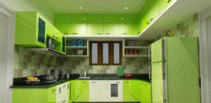 Moderne Küchen : Kuechenbeleuchtung Planen Limettengruene Hochglanzkueche In U Form Mit Mosaikfliesen Küche Mit Theke Planen Moderne Küchen: Kuechenbeleuchtung Planen Limettengruene Hochglanzkueche In U Form Mit Mosaikfliesen Küche Mit Theke Planen