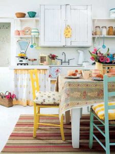 Badezimmer Style: Kuechenfronten Farben 2027 Vintage Kueche Mit Weissen Fronten Und Blumenmuster Badezimmer Ohne Fliesen