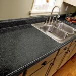 Wohnzimmer Ideen : Moderne Waschtische Schwarze Gesprenkelte Arbeitsplatte Doppelspule Holzschranke Moderne Wohnzimmer Deko Ideen