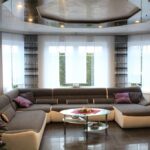 Wohnzimmer Ideen : Moderne Wohnzimmer Deko Ideen Graues Wohnzimmer Wohnlandschaft Panoramafenster Spiegeldecke Moderne Wohnzimmer Deko Ideen