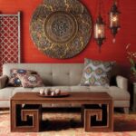Badezimmer Style : Moderne Wohnzimmer Deko Ideen Orientalisches Wohnzimmer Rote Wand Mandala Laternen Sofa Kleines Badezimmer Mit Dusche Modern Gestalten