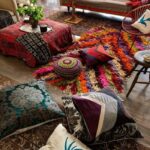 Wohnzimmer Ideen : Moderne Wohnzimmer Ideen Boho Wohnzimmer Bunter Teppich Bodenkissen Ottomane Moderne Wohnzimmer Ideen