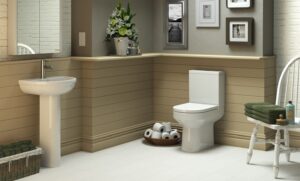 Moderne Küchen : Schimmel Im Bad Vorbeugen Landhaus Badezimmer Holzpaneele Standwaschbecken Toilette Küchenfronten reinigen und pflegen