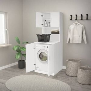 Badezimmer Style: Waschmaschine Im Kleinen Bad Unterbringen Weisser Waschmaschinenschrank Waschmaschine Kleines Bad Mit Dachschräge Einrichten